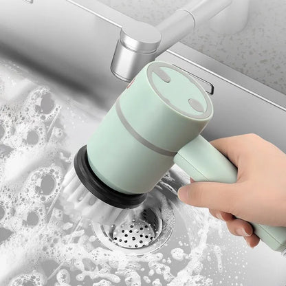 Clarene Revolve Electric Brush cleaning a kitchen sink effortlessly